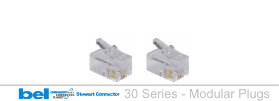30 Series Unshielded Modular Plugs